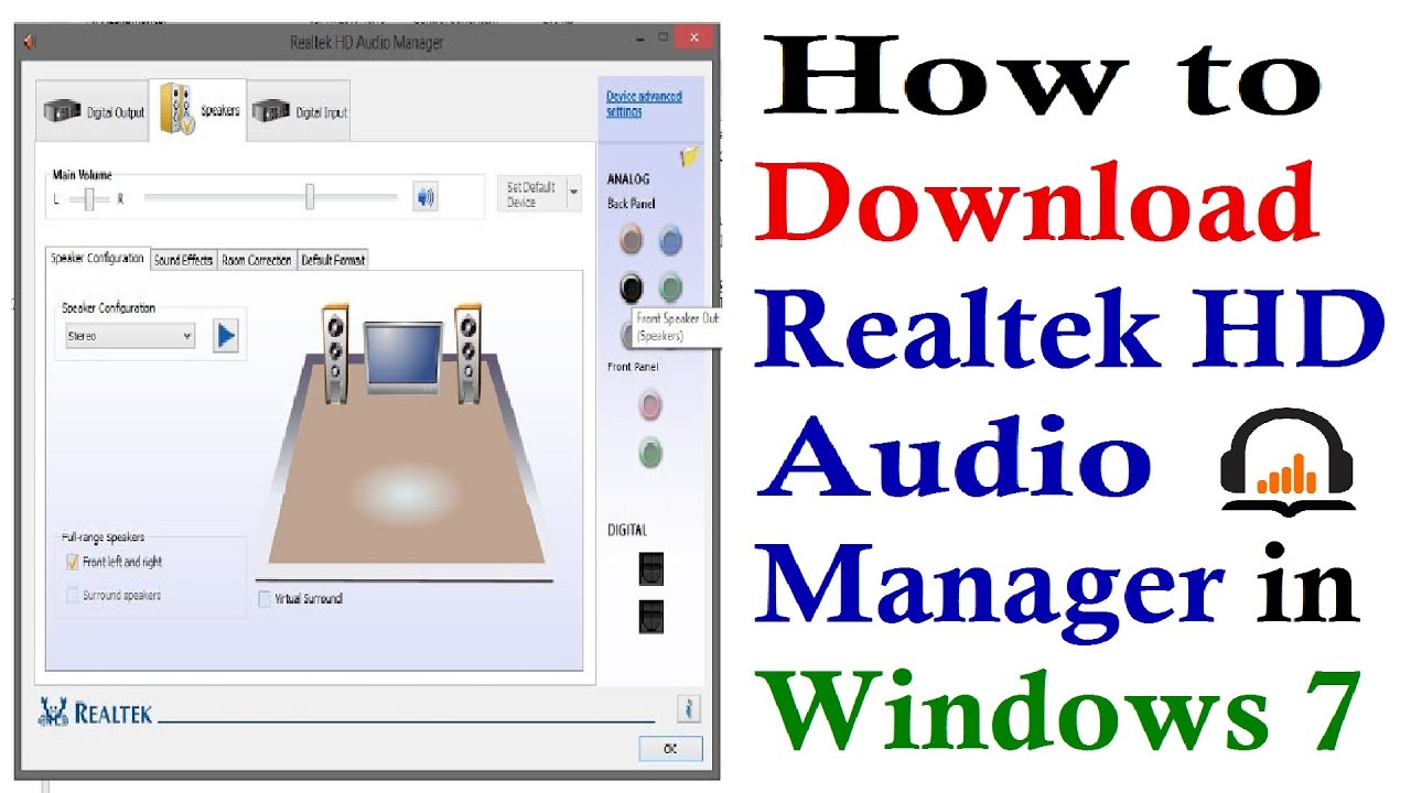 realtek hd audio manager no sound in headset